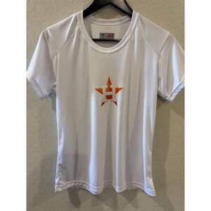 A4 Houston Astros Womens White Performance T-Shirt Size Medium MLB Fan Gear